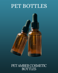 Pet amber Cosmetic bottles